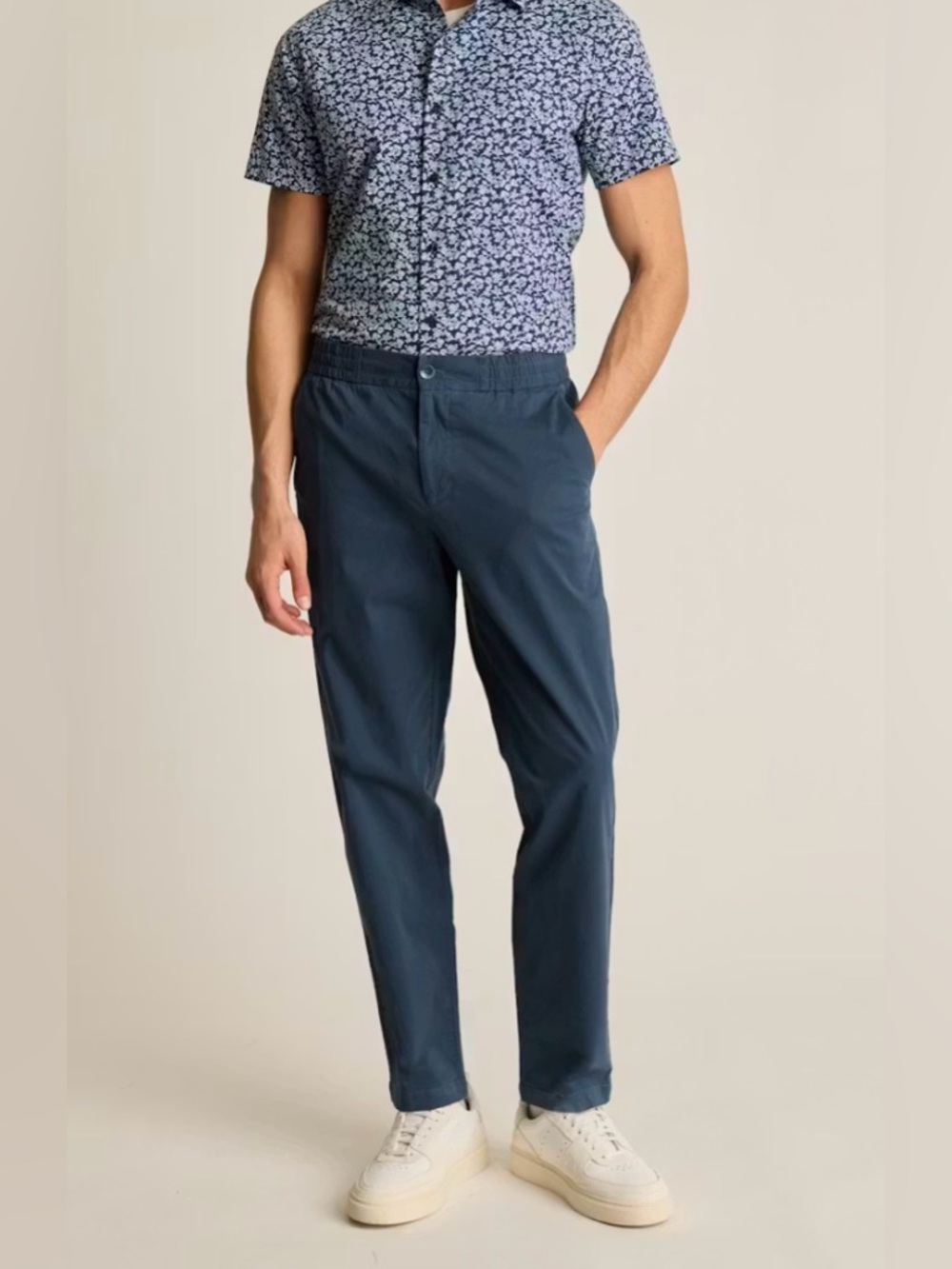 Bonobos Navigator Pants Organic Cotton Stretch Elastic Drawstring Waist Navy (M)